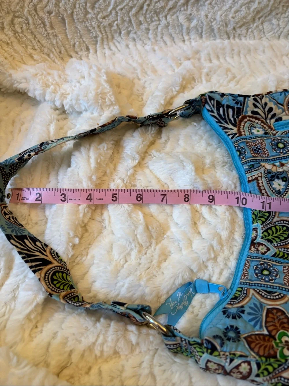 Light blue hobo style Vera Bradley handbag